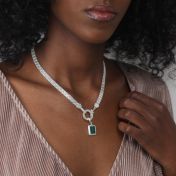 Ciondolo Emma in Malachite [Argento 925]