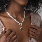 Ciondolo Emma in Malachite [Argento 925]