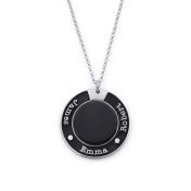 Verzauberter Kreis Namenskette mit Onyx [Sterlingsilber]