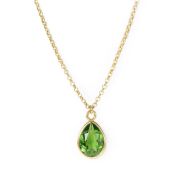 Enchanted Drop Layered Birthstone Necklace [Gold Plated]