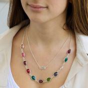 Collana Famiglia Incantata con Pietra di Nascita [Argento 925]