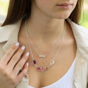 Collana Famiglia Incantata con Pietra di Nascita [Argento 925]