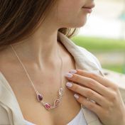 Collana Famiglia Incantata con Pietra di Nascita [Argento 925]