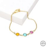 Enchanted Charms Birthstone Anklet [18K Gold Plated]