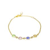 Enchanted Charms Birthstone Bracelet [Gold Plated]