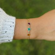 Enchanted Charms Birthstone Bracelet [Gold Plated]