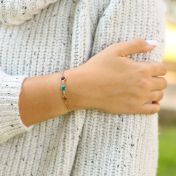 Pulsera Mágica con Abalorios de Piedras de Nacimiento [Bañada en Oro de 18K]