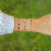 Enchanted Charms Birthstone Bracelet [Gold Plated]