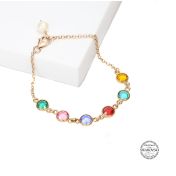 Betoverende Kristallen Geboortesteen Armband [Rose Goud Verguld]