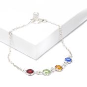 Pulsera Mágica con Abalorios de Piedras de nacimiento [Plata de Ley]