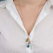 Enchanted Rain Initials Necklace [Rose Gold Plated]