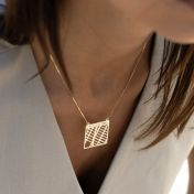Enchanted Map Statement Necklace [18K Gold Plated]