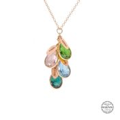 Collier Pluie Enchantée Avec Nom [Plaqué Or Rose 18ct]