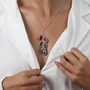 Collier Pluie Enchantée avec Pierres de Naissance [Argent 925]