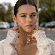 Enchanted Rain Birthstone Necklace [Sterling Silver]