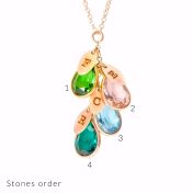 Enchanted Rain Initials Necklace [Rose Gold Plated]