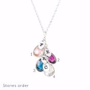 Collar Lluvia Encantada con Iniciales [Plata de Ley]