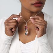 Collier Pluie Enchantée avec Pierres de Naissance [Argent 925]