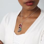 Collier Pluie Enchantée avec Pierres de Naissance [Argent 925]