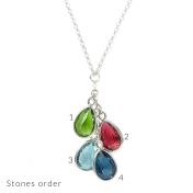 Collier Pluie Enchantée avec Pierres de Naissance [Argent 925]