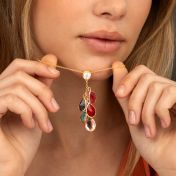 Enchanted Rain Birthstone Necklace with 1ct Diamond [18K Gold Vermeil]