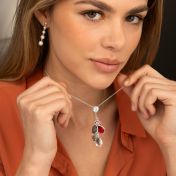 Enchanted Rain Birthstone Necklace with 1ct Diamond [Sterling Silver]