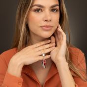 Enchanted Rain Birthstone Necklace with 1ct Diamond [Sterling Silver]