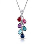Enchanted Rain Birthstone Necklace with 1ct Diamond [Sterling Silver]