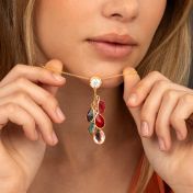 Enchanted Rain Birthstone Necklace with 2ct Diamond [18K Gold Plated]