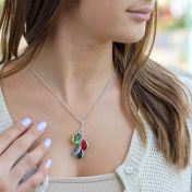 Collier Pluie Enchantée avec Pierres de Naissance [Argent 925]