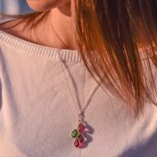 Collier Pluie Enchantée avec Pierres de Naissance [Argent 925]