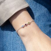 Pulsera de Piedra de Nacimiento Estrellas Encantadas [Plata de Ley]