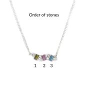 Flow of Love Birthstone Necklace [Sterling Silver]
