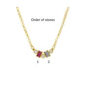 Flow of Love Birthstone Necklace [Gold Plated]