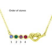 Ties of the Heart Birthstone Necklace [18K Gold Plated]