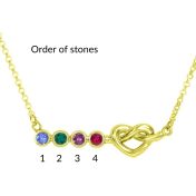 Ties of the Heart Birthstone Necklace [18K Gold Vermeil]