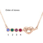 Ties of the Heart Birthstone Necklace [18K Rose Gold Plated]