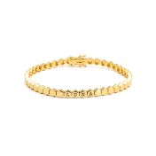 Mia Tennis Hexagon Initials Bracelet [18K Gold Vermeil]