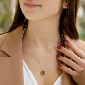 Tiger Eye Name Necklace [Sterling Silver]