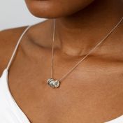 Collana con Ciondoli Famigliari - Cristalli Neri [Argento 925]