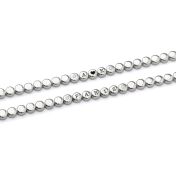 Mia Tennis Engraved Bracelet with Diamonds [Sterling Silver]