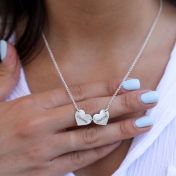 Family Hearts Name Necklace [18K Gold Plated]