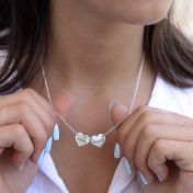 Family Hearts Name Necklace [18K Gold Plated]