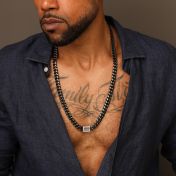 Kubanische Panzerkette mit Namen - Geschwärzt - 10mm