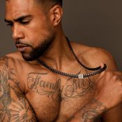 Kubanische Panzerkette mit Namen - Geschwärzt - 10mm