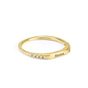 Starlight Name Diamond Ring Stack [18K Gold Plated]