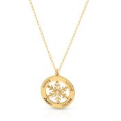 Personalized Snowflake Circle Necklace [18K Gold Vermeil]