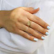 Bague Équilibre avec Nom [Plaqué Or 18ct]