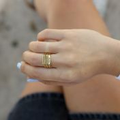 Bague Équilibre avec Nom [Plaqué Or 18ct]