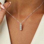 Collar Personalizado de Barra Eternidad [Plata de Ley]